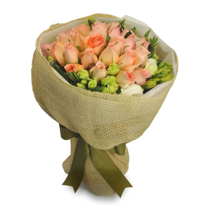 Love is Peach Flower Bouquets