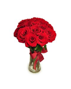 18 Red Roses flower arrangement