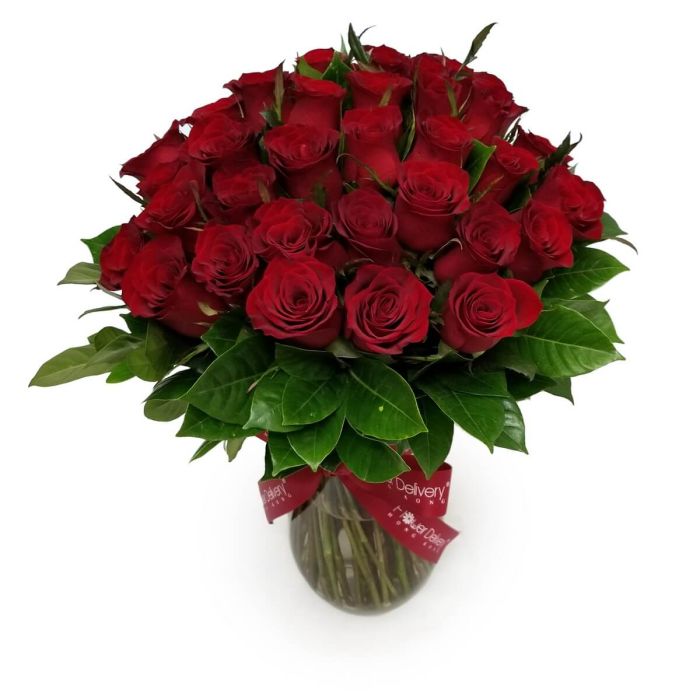 36 Red Roses flower arrangement